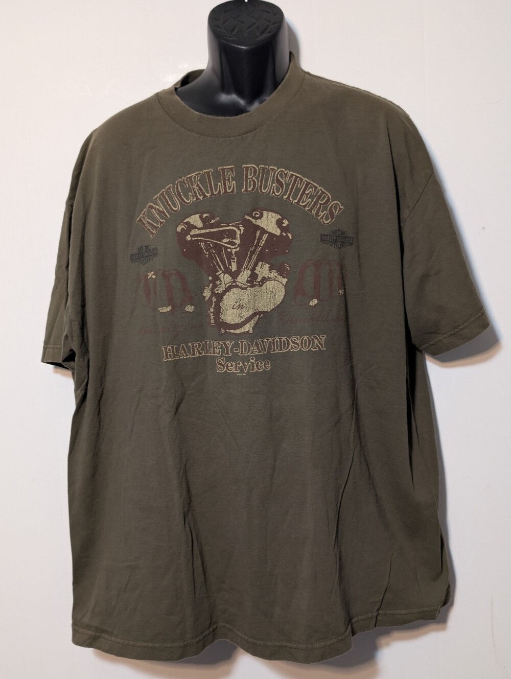 Men's Harley Davidson 2006Wild Fire Villa Park,IL Knuckle Busters Olive Size XXL